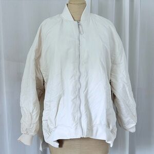Zara Off-White Bomber Jacket
